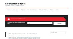 Desktop Screenshot of libertarianpapers.org