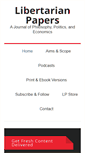 Mobile Screenshot of libertarianpapers.org