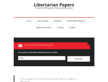 Tablet Screenshot of libertarianpapers.org